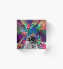 Tripping Space Man Acrylic Block