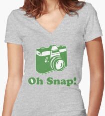 Oh Snap! Women's Fitted V-Neck T-Shirt