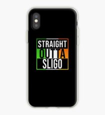 Straight Outta Sligo Retro Style - Gift For An Sligo From Ireland , Design Has The Irish Flag Embedded iPhone Case