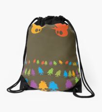 Birds, chatting and chatting and chatting and chatting and chatting and chatting Drawstring Bag