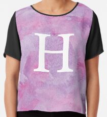 Lilac Watercolor Η Chiffon Top
