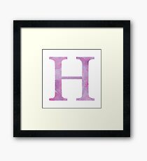 Lilac Watercolor Η Framed Print