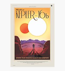 Lámina fotográfica Turismo de la NASA - Kepler 16b