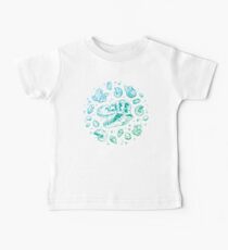 Geo-rex Vortex | Turquoise Ombré Baby Tee