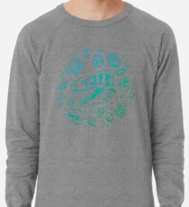 Geo-rex Vortex | Türkis Ombré Leichter Pullover
