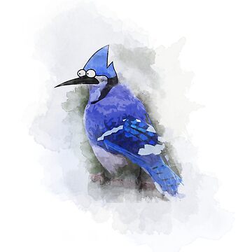 Lovely Blue Jay Watercolor Art Illustration Gift T-Shirt