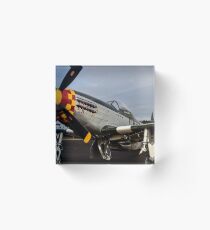 World War 2 Mustang fighter plane Acrylic Block