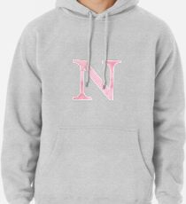 Pink Watercolor Ν Pullover Hoodie