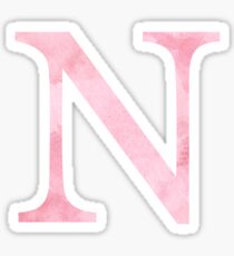 Pink Watercolor Ν Sticker