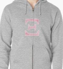 Pink Watercolor Ξ Zipped Hoodie