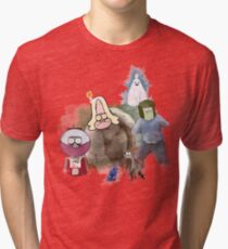 The Regular Show Characters Half Realistic Tri-blend T-Shirt