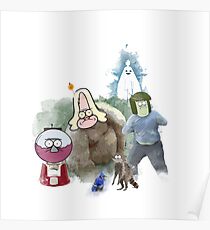The Regular Show Characters Half Realistic Poster