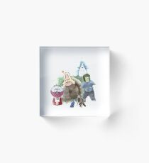 The Regular Show Characters Half Realistic Acrylic Block