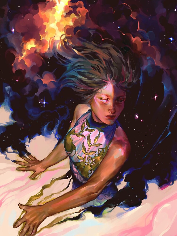 girl and stars by Vetyr