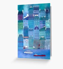 Paris Blues Painting Greeting Card