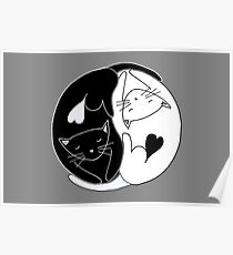 Póster Yin Yang Cats
