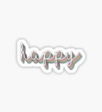 happy rainbow 3D Sticker