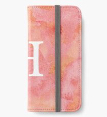 Peach Watercolor Η iPhone Wallet/Case/Skin