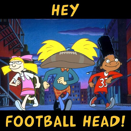 "Hey Arnold Football Head" Poster by hrubiks Redbubble