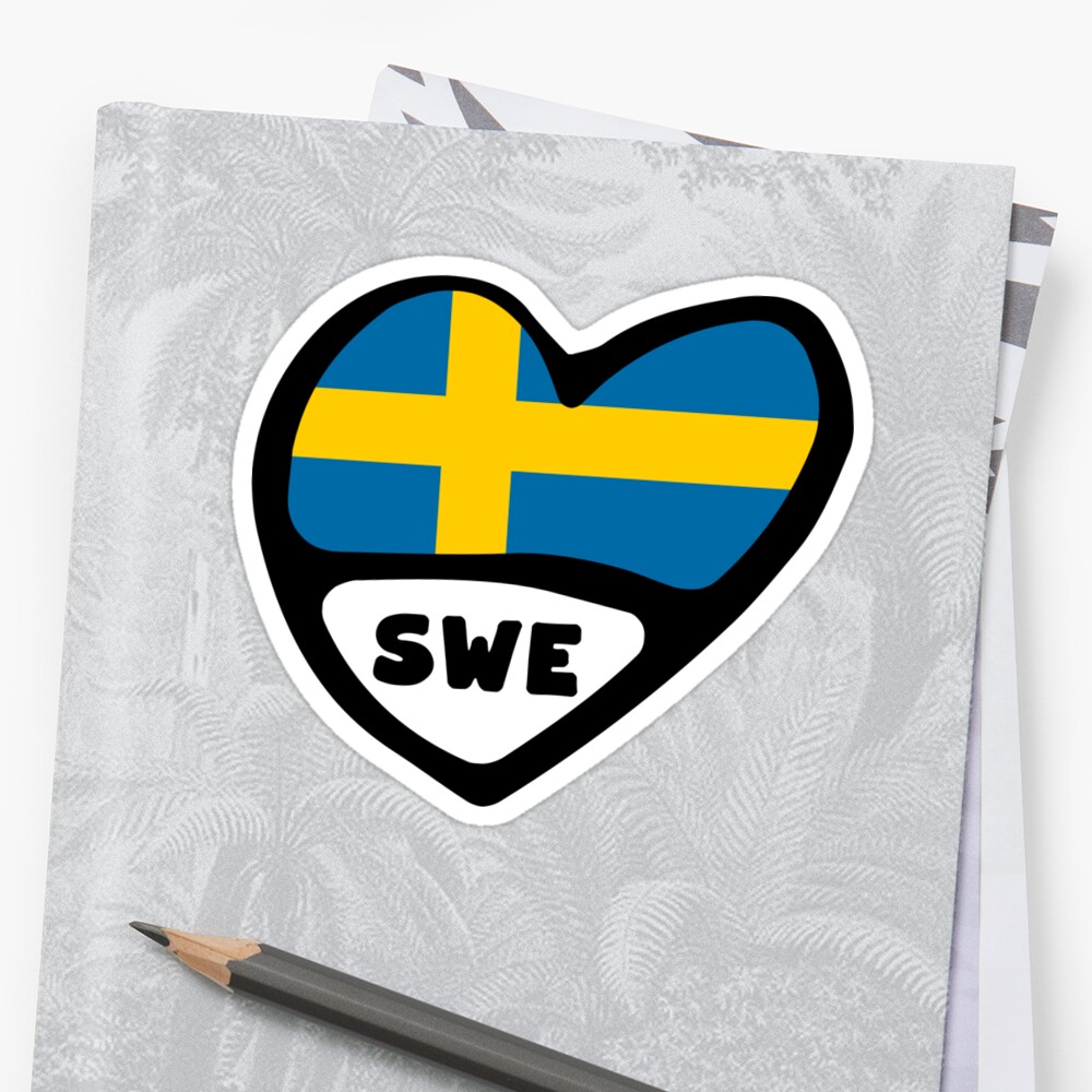 sweden-country-code-flag-heart-sverige-swe-stickers-by-celticana