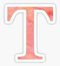 Peach Watercolor Τ Sticker