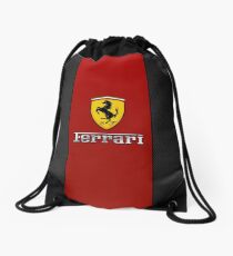 Ferrari Logo Red Black Drawstring Bag