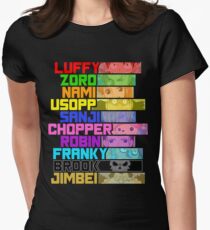 ONE PIECE - STRAW HAT PIRATES (WHITE BROOK) Women's Fitted T-Shirt