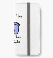 I'm just here for the sex and cake loves you gender reveal party gift idea iPhone Wallet/Case/Skin