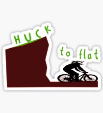 Huck to flat woman MTB Tee Sticker