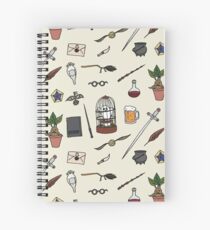 Owl and wand Spiral Notebook