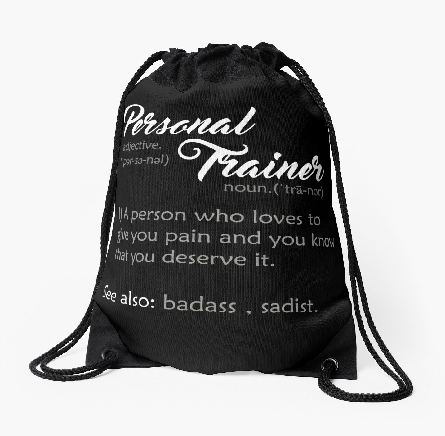 personal-trainer-definition-drawstring-bag-by-eddiebalevo-redbubble