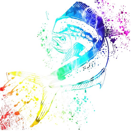 "Mahi Mahi in color splash" Poster by jenncapo Redbubble
