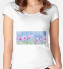 Macro- Wildflowers Women's Fitted Scoop T-Shirt