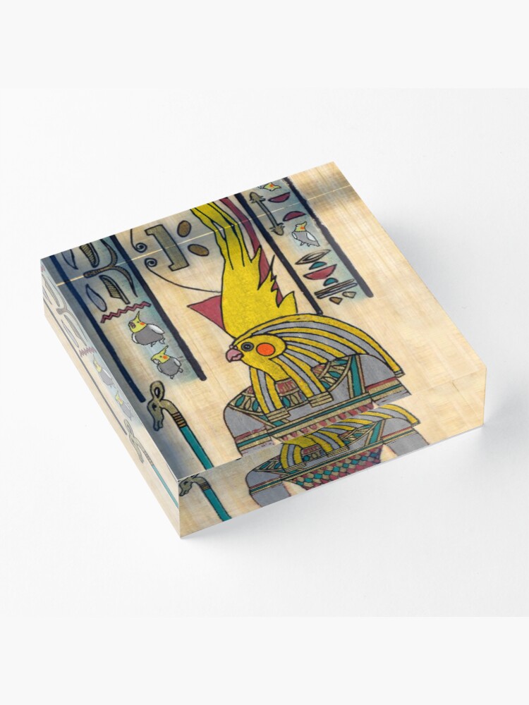 Alternate view of horus cockatiel Acrylic Block