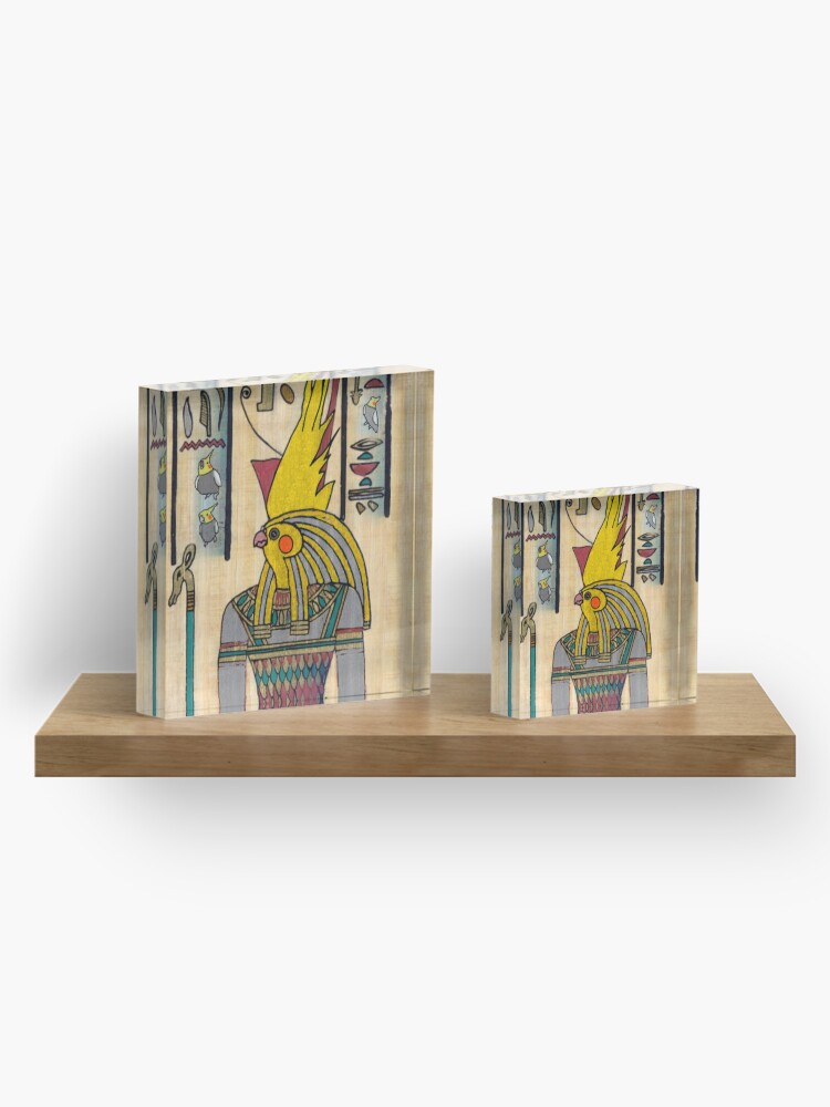 Alternate view of horus cockatiel Acrylic Block