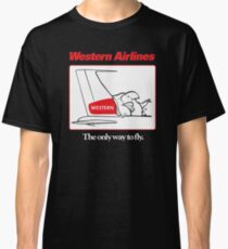 Western Airlines The Only Way to Fly Cartoon Bird Mascot T-Shirt Classic T-Shirt