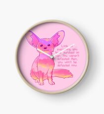 "You Won't Be Defeated Now" Fennec Fox Clock