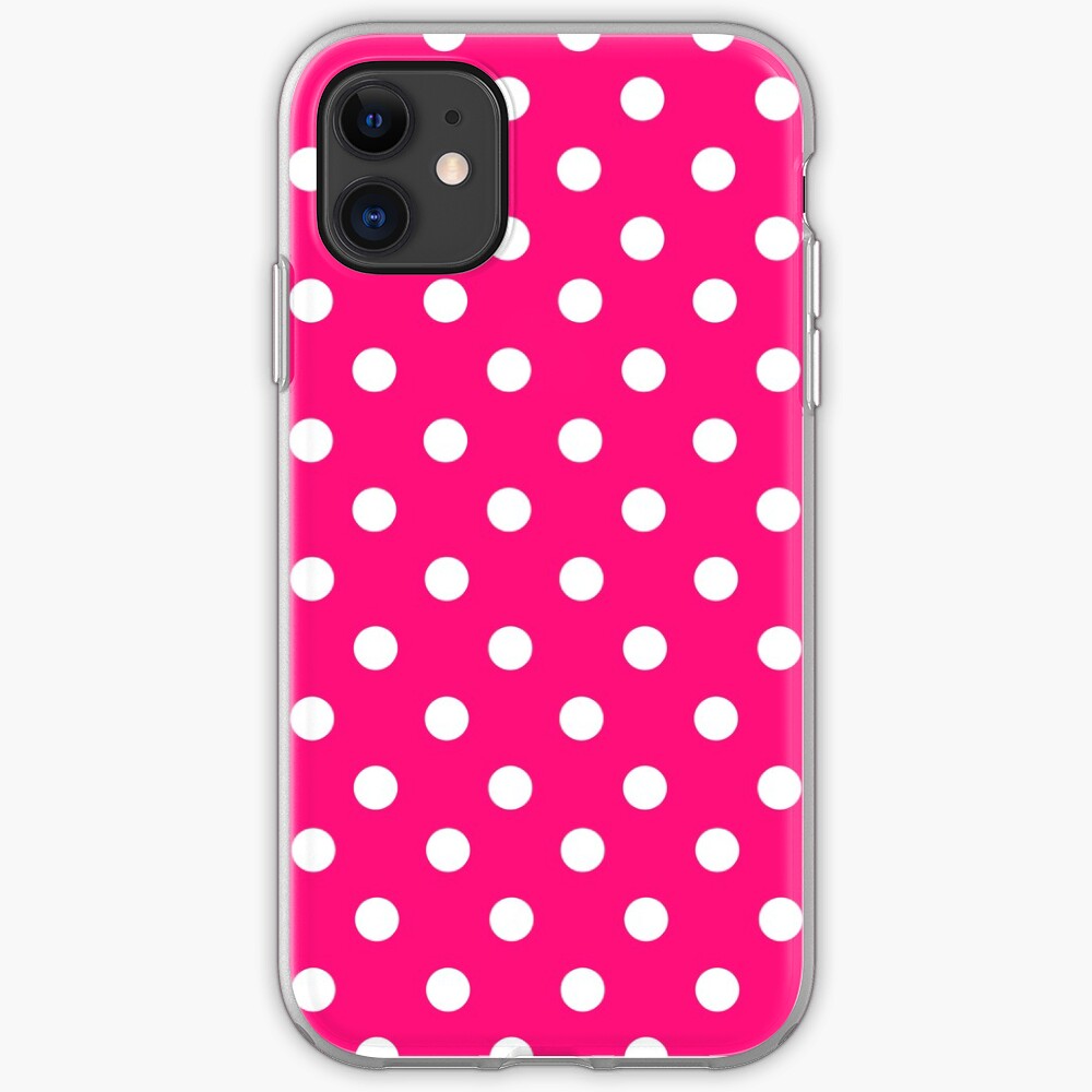 "Bright pink polka dot pattern" iPhone Case & Cover by 0hmc Redbubble
