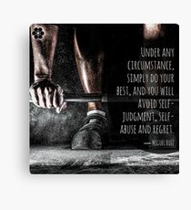 Bodybuilding Fitness Inspirational Quote And Saying Canvas Print