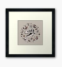 Geo-Rex Vortex | Rosenquarz Gerahmtes Wandbild