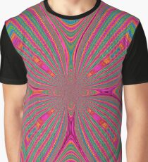 Multicolor Warp Design Graphic T-Shirt
