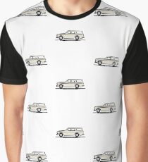 Volvo Amazon Station Wagon Kombi White for Black Shirts Graphic T-Shirt