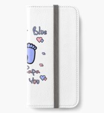 pink or blue papa loves you gender reveal party gift idea iPhone Wallet/Case/Skin