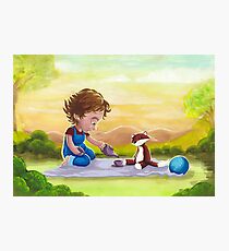 A Very So-Soft Picnic with Mr. Foxy! Photographic Print