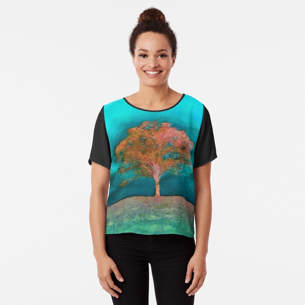 A solitary tree Chiffon Top