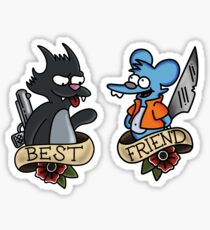 Itchy et Scratchy Sticker