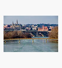 Georgetown, Frozen in January Photographic Print