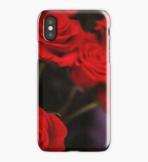Analog photo of bunch bouquet of red roses iPhone Case