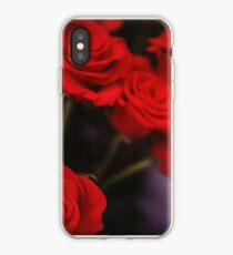 Analog photo of bunch bouquet of red roses iPhone Case