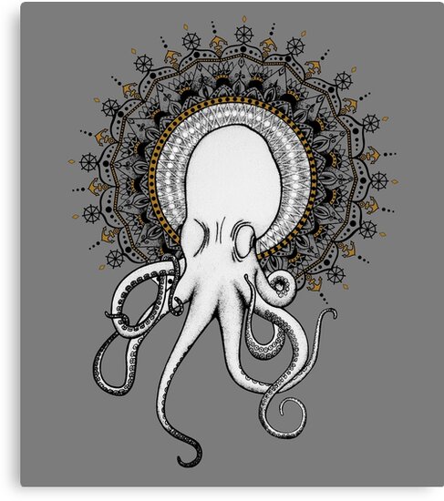 Download "Octopus Mandala" Canvas Prints by Eddie Diaz | Redbubble